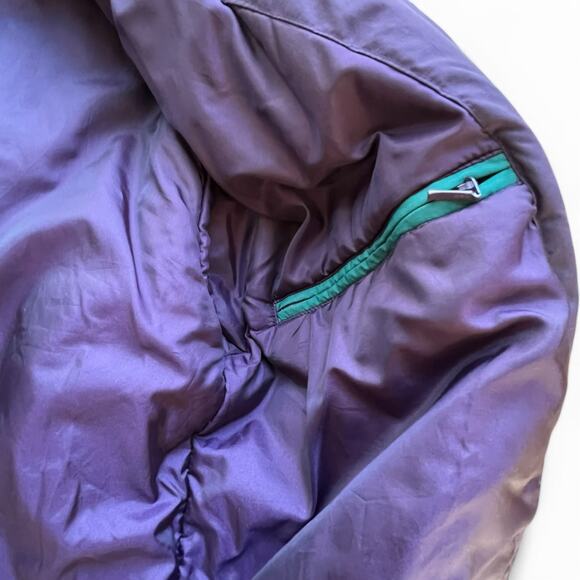 Vintage 90s CB Sports Parka Puffer Jacket Green Purple L Winter Spring Ski Gorp - Picture 8 of 14